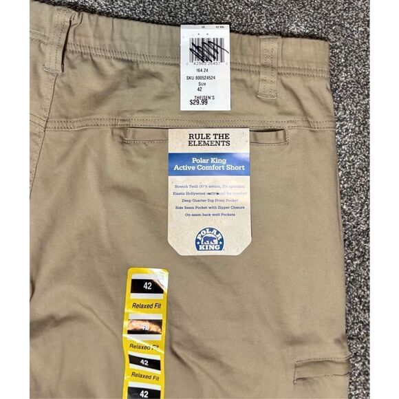 Khaki Shorts Polar King By KEY Size Size 42 New NWT - Picture 8 of 8